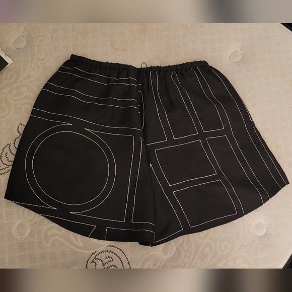 TOTEME-Black Monogram Shorts - Picture 3 of 3